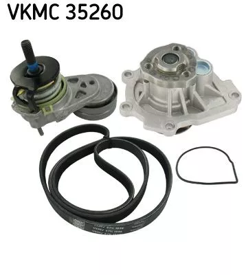 Water Pump + V-ribbed Belt Kit SKF VKMC 35260)