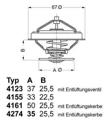 Thermostat, Kühlmittel BorgWarner (Wahler) 4274.82D)