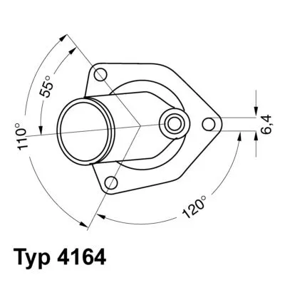 Thermostat, Kühlmittel BorgWarner (Wahler) 4164.92D)