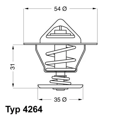 Thermostat, Kühlmittel BorgWarner (Wahler) 4264.84D)