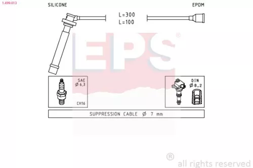 Zündkabelsatz EPS 1.499.013)