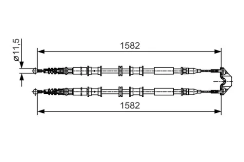 Seilzug, Feststellbremse BOSCH 1 987 482 138)