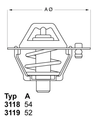 Thermostat, Kühlmittel BorgWarner (Wahler) 3119.82)