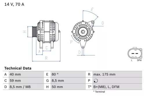Generator BOSCH 0 986 042 620)