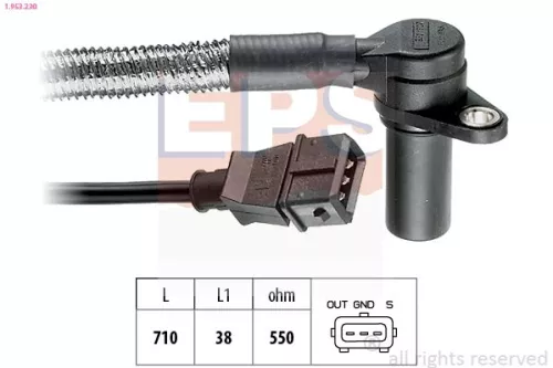 Sensor, Kurbelwellenimpuls EPS 1.953.230)