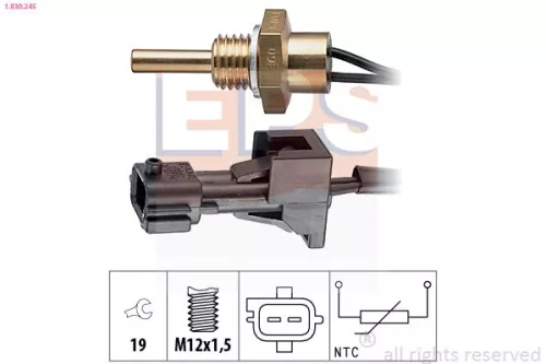 Sensor, Kühlmitteltemperatur EPS 1.830.245)