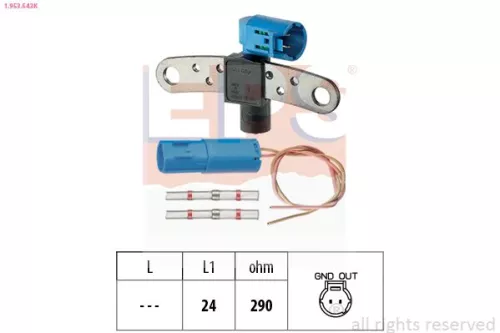 Sensor, Kurbelwellenimpuls EPS 1.953.543K)