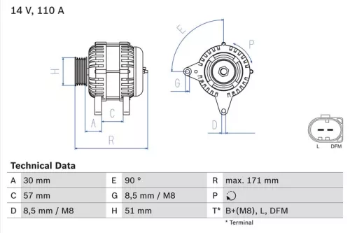 Generator BOSCH 0 986 045 320)