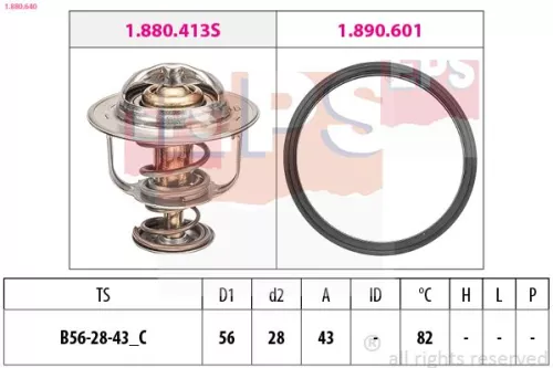 Thermostat, Kühlmittel EPS 1.880.640)