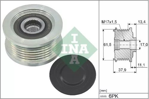 Freilaufkupplung des Generators Schaeffler INA 535 0023 10)