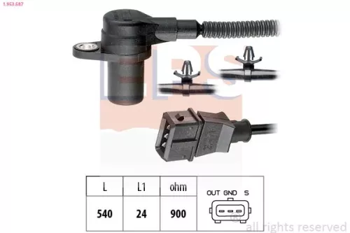 Sensor, Kurbelwellenimpuls EPS 1.953.587)