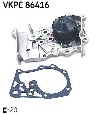 Water Pump, engine cooling SKF VKPC 86416)