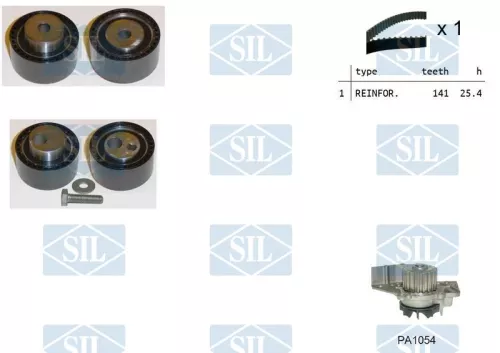 Water Pump & Timing Belt Kit GRAF PA1054)