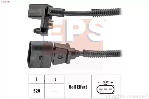 Sensor, Kurbelwellenimpuls EPS 1.953.443)