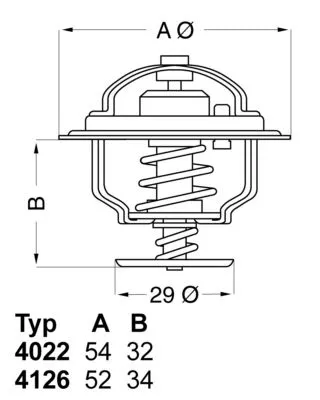 Thermostat, Kühlmittel BorgWarner (Wahler) 4126.88)