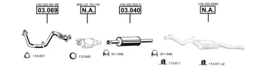 Exhaust System HANS VA036520)