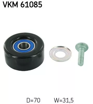 Umlenkrolle/Führungsrolle, Keilrippenriemen SKF VKM 61085)