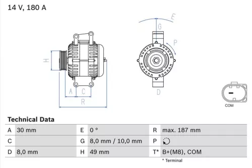 Generator BOSCH 0 986 048 820)