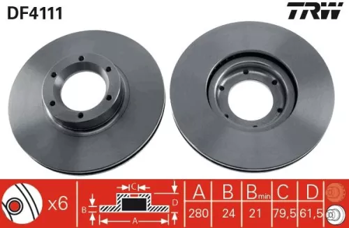 Bremsscheibe TRW DF4111)