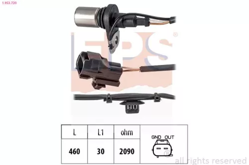 Sensor, Kurbelwellenimpuls EPS 1.953.720)