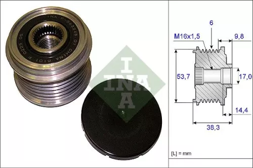 Freilaufkupplung des Generators Schaeffler INA 535 0203 10)