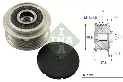 Freilaufkupplung des Generators Schaeffler INA 535 0135 10)