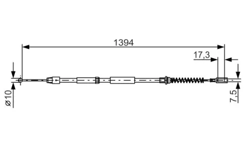 Seilzug, Feststellbremse BOSCH 1 987 482 033)