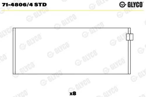 Pleuellager GLYCO 71-4806/4 STD)