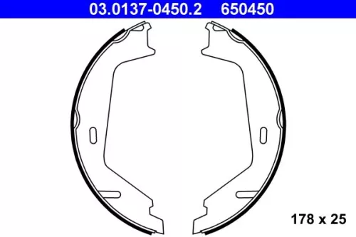 Bremsbackensatz, Feststellbremse ATE 03.0137-0450.2)