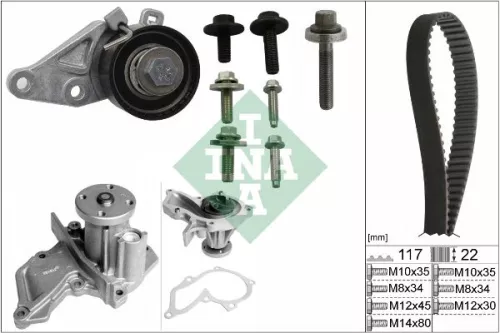 Water Pump & Timing Belt Kit Schaeffler INA 530 0140 30)