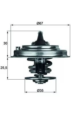 Thermostat, Kühlmittel MAHLE TX 34 82D)