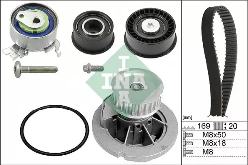 Water Pump & Timing Belt Kit Schaeffler INA 530 0078 32)