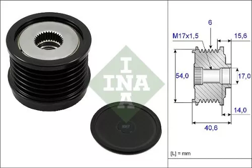 Freilaufkupplung des Generators Schaeffler INA 535 0230 10)