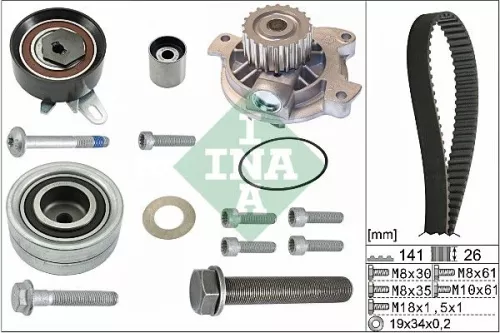 Water Pump & Timing Belt Kit Schaeffler INA 530 0482 30)
