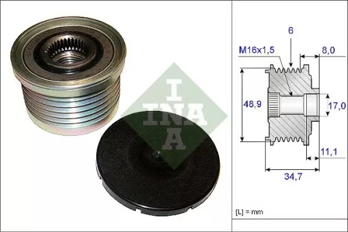Freilaufkupplung des Generators Schaeffler INA 535 0088 10)