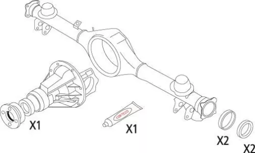 Dichtungssatz, Differential CORTECO 19536214)
