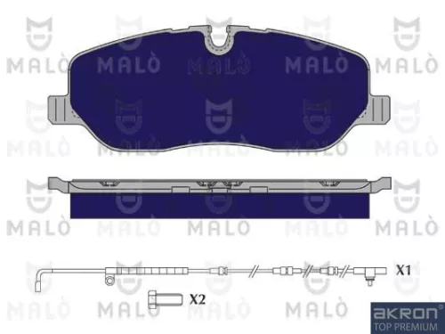 Bremsbelagsatz, Scheibenbremse AKRON-MALÒ 1050148)