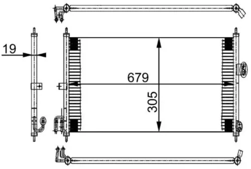 Kondensator, Klimaanlage MAHLE AC 252 000S)