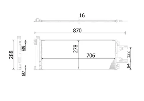 Kondensator, Klimaanlage MAHLE AC 368 000S)