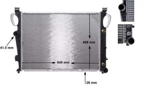 Kühler, Motorkühlung MAHLE CR 304 000S)