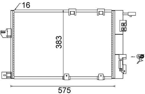 Kondensator, Klimaanlage MAHLE AC 339 000S)