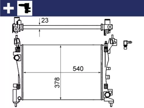 Kühler, Motorkühlung MAHLE CR 1121 000S)