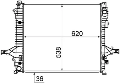 Kühler, Motorkühlung MAHLE CR 1191 000S)