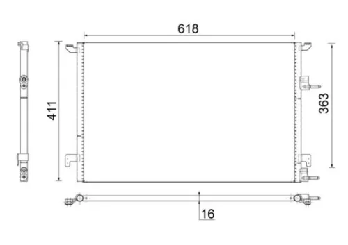Kondensator, Klimaanlage MAHLE AC 589 000S)