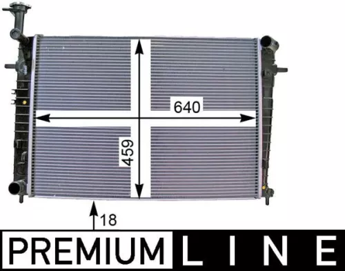 Kühler, Motorkühlung MAHLE CR 1333 000P)