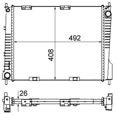 Kühler, Motorkühlung MAHLE CR 841 000S)