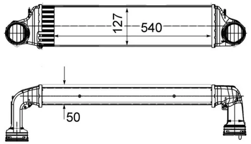 Ladeluftkühler MAHLE CI 488 000S)