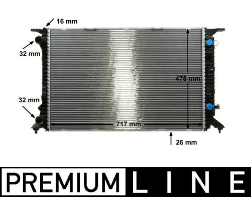 Kühler, Motorkühlung MAHLE CR 910 000P)