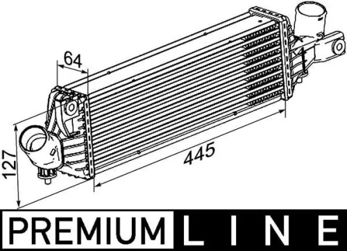 Ladeluftkühler MAHLE CI 355 000P)