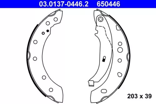 Bremsbackensatz ATE 03.0137-0446.2)